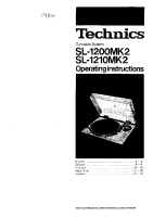 Technics - SL-1210_Mk2 - Owners manual 